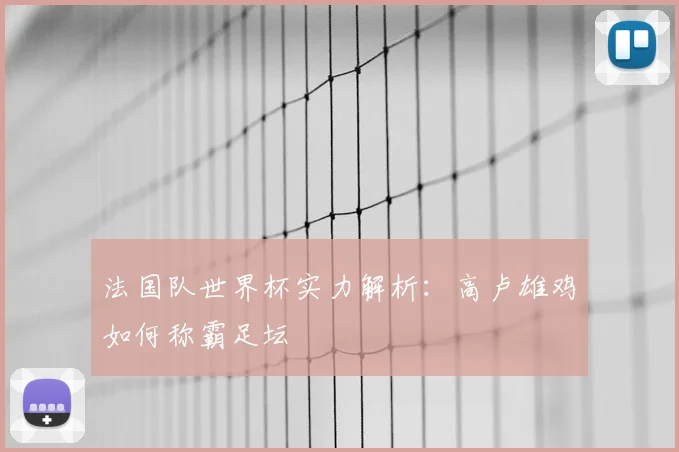 法国队世界杯实力解析：高卢雄鸡如何称霸足坛